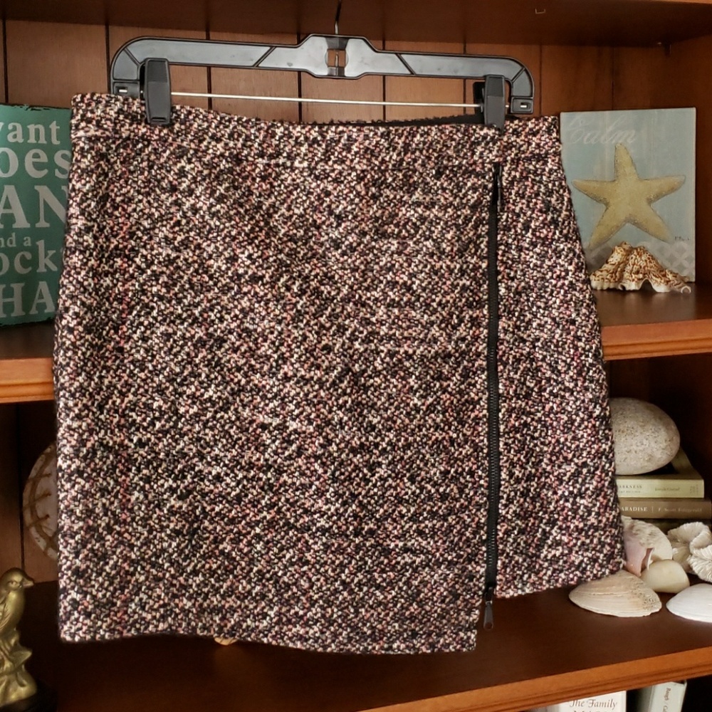 Rebecca Minkoff yarn asymmetrical zipper skirt